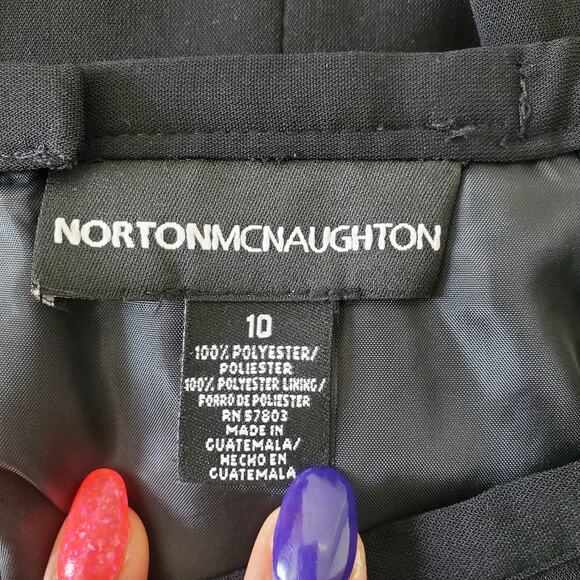 Norton McNaughton Lined Black Pencil Skirt 10 - Picture 6 of 6